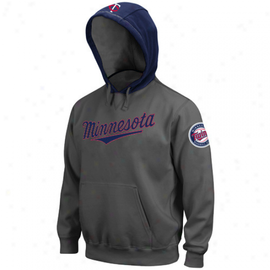 Majestic Minnesota Twins Grqy Golden Child Pullover Hoody Sweatshirt