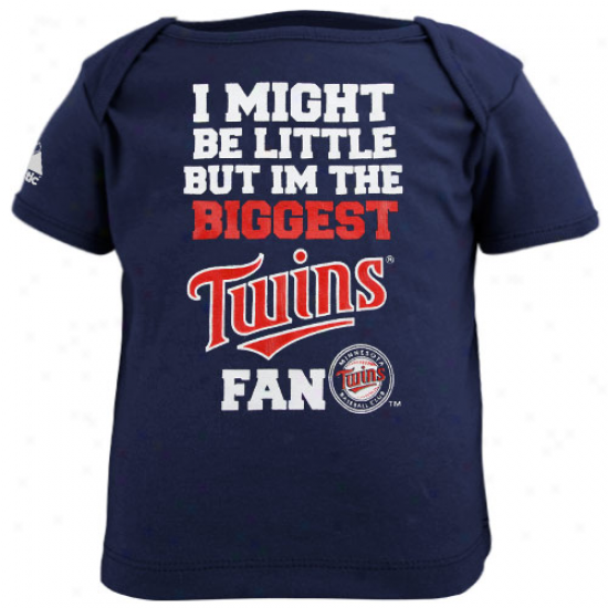 Majestic Minnesota Twins Infant Navy Blue Biggest Fan T-shurt