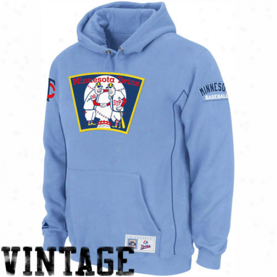 Majestic Minnesota Twins Light Blue Be Proud Cooperstown Pullover Hoodie Sweatshirt