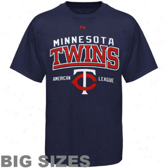 Majestic Minnesota Twins Mini Tee Full Sizes T-shirt - Navy Blue