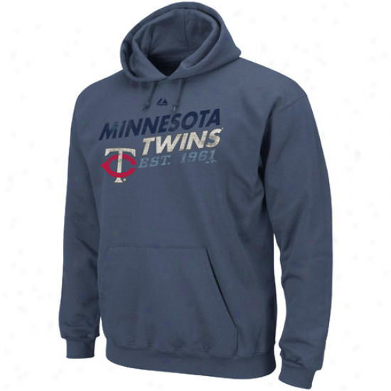 Majestic Minnesota Twins Navy Bkue Umpire Call Pullover Hoodie Sweatshirt