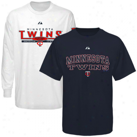 Majestic Minnesota Twins Navy Blue-white Package T-shirt Combo Set