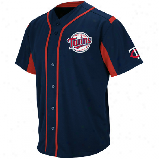 Majestic Minnesota Twins Wind-up Jersey - Navy Blue