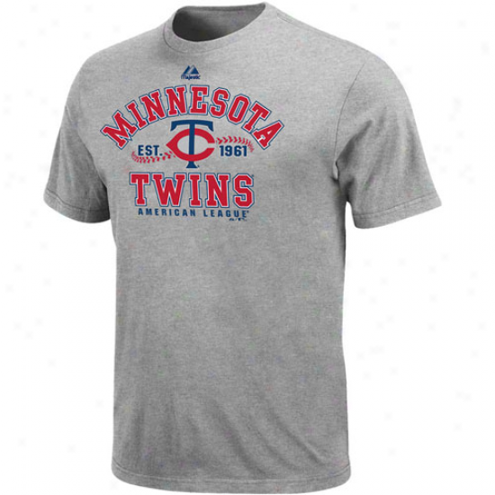 Majestic Minnesota Twins Boy Ash Dial It Up T-shirt