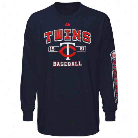 Elevated Minnesota Twins Youth Past time Time Original T-shirt - Navy Blue