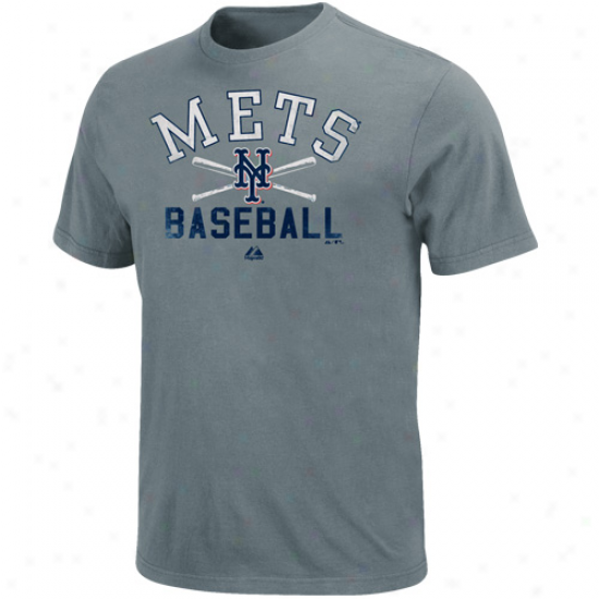 Majestic New York Mets Athlteic City Modern Fit T-shi5t - Lihht Blue