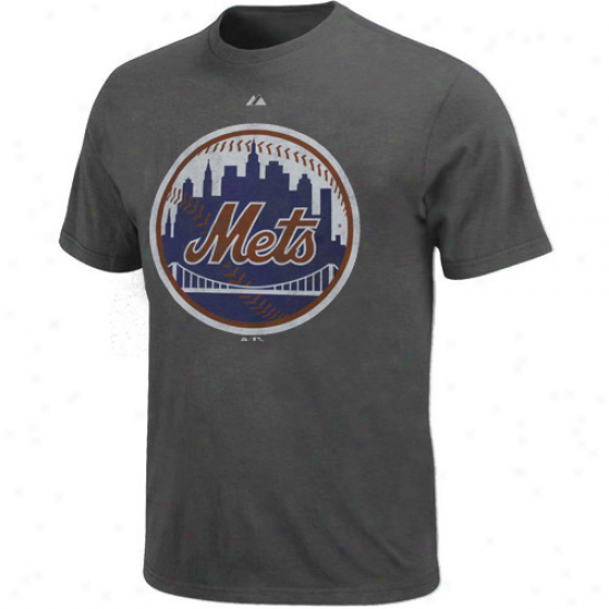 Maejstic New York Mets Charcoal Ballyard Legends Heathered T-shirt