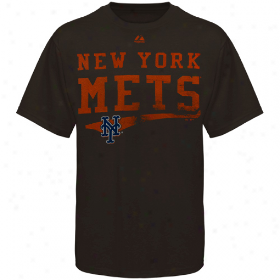 Splendid New York Mets Empty Bullpen Paint Dyed T-shirt - Charcoal