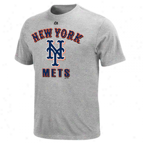 Majestic New York Mets Performance Fan T-shirt - Ash