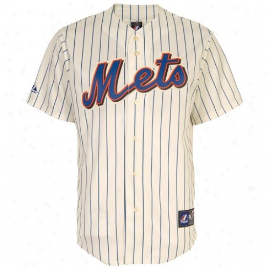 Majestic New York Mets Autograph copy Jersey-white Pinstripe