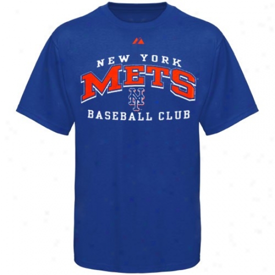 Majestic New York Mets Royal Blue Monster Play T-shirt