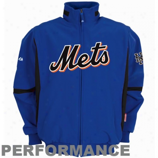 Majestic New York Mets Royal Blue Therma Base Premier Elevattion Performance Jacket