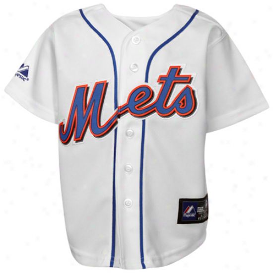 Majestic New York Mets Toddler Replica Jersey - White