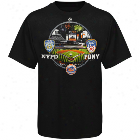 Majestic New York Mets True Pride T-shirt - Black