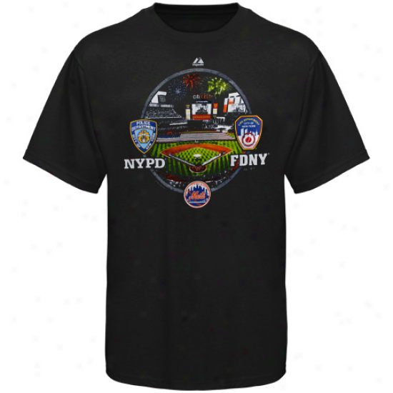 Majestic New York Mets Youth True Pride T-shirt - Black