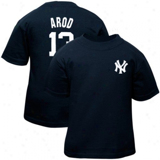 Majestic New York Yankees #13 Alex Rodriguez Infant Navy Blue Player T-shirt