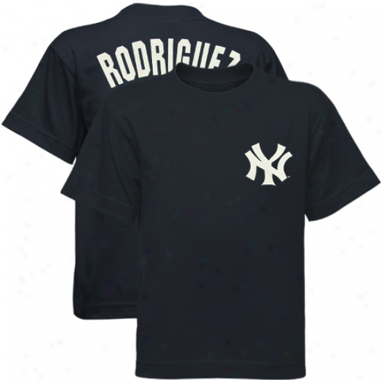 Majestic New York Yankees #13 Alex Rodriguez Preschool Black Player T-shirt