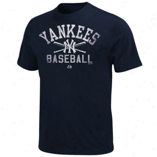 Majestic New York Yankees Athletic City Modern Fit T-shirt - Navy Blue