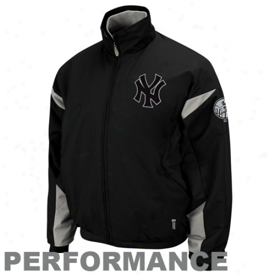 Majestic New YorkY ankees Black Therma Base Triple Grow thin Premier Full Zip Jacket