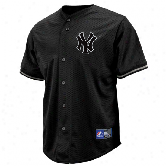 Majestic New York Yankees Form Replica Baseball Jersey - Black