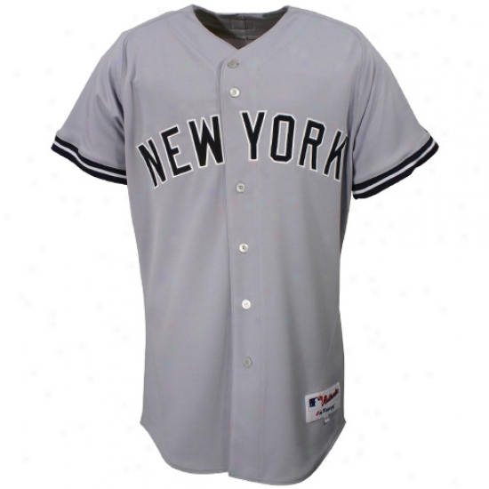 Majestic New York Yankees Gray Authentic Jersey