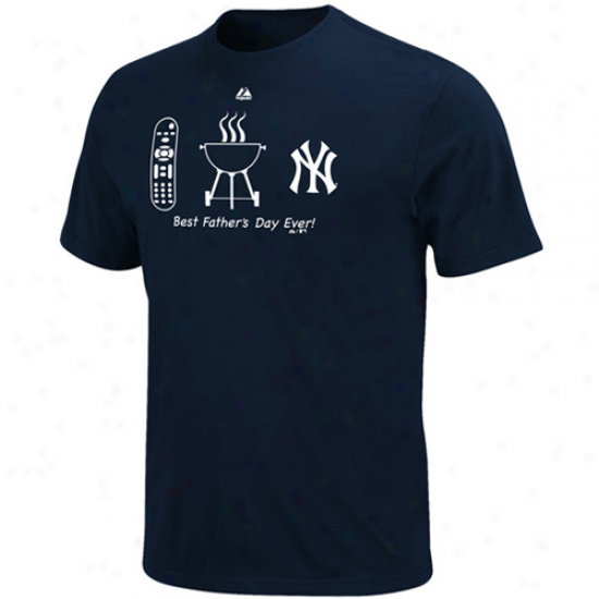 Majesgic New York Yankees Lucky Guy Father's Day T-shirt - Navy Blue