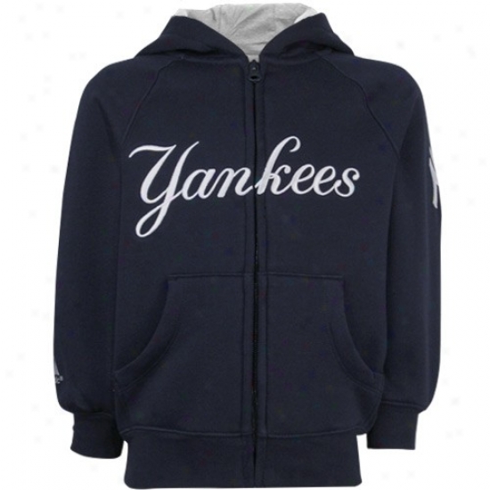 Majestic New York Yankees Preschoop Navy Blue Full Zip Hoody Sweatshirt