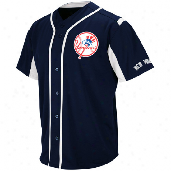 Majestic New York Yankees Youth Wind-up Jersey - Navy Blue