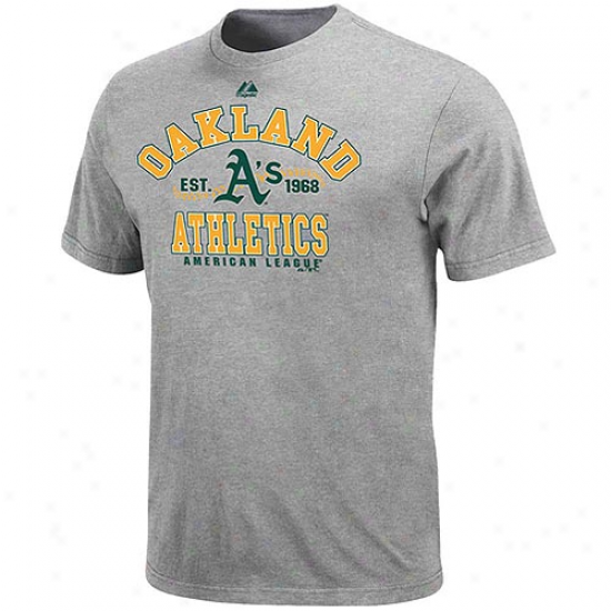 Majestic Oakland Athletics Ash Dial It Up T-shirt