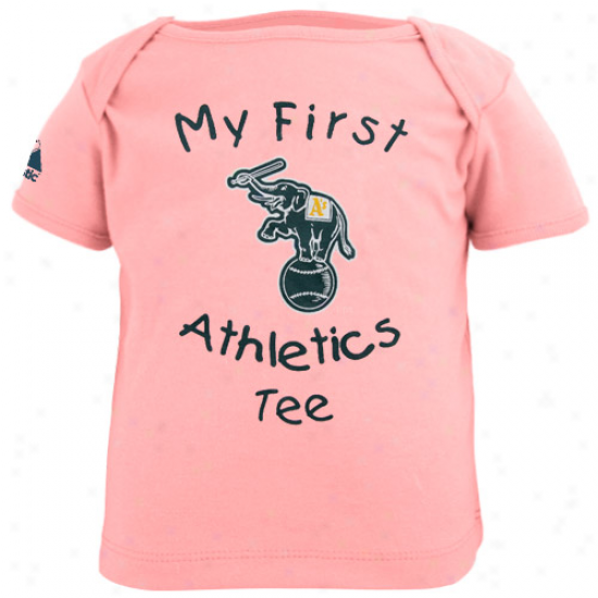 Majestic Oakland Athletics Infant Girls Pink My First Tee T-shirt