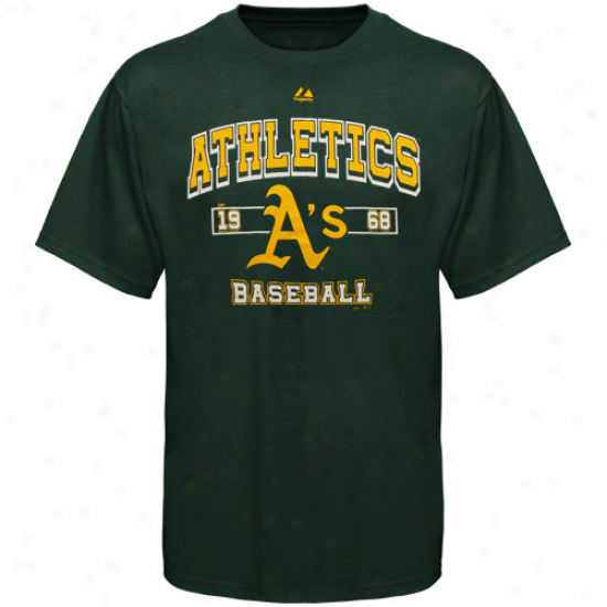 Majestic Oakland Athletics Pzsr Time Original T-shirt - Inexperienced