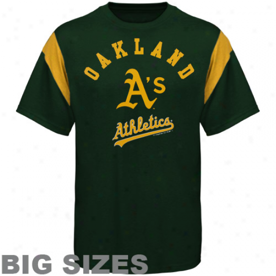 Majestic Oakland Athletics Set In Big Sizes T-shirt - Green