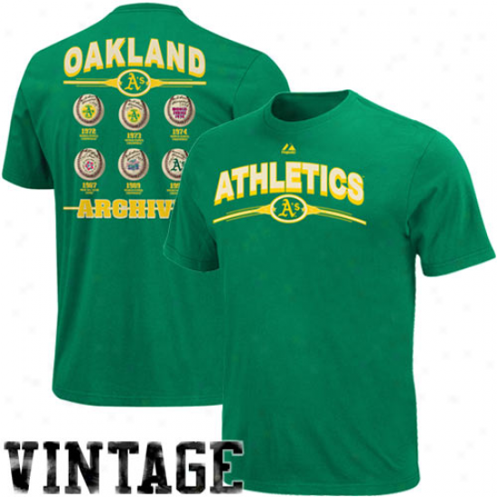 aMjestic Oakland Athletics Team Archive T-shirt - Green