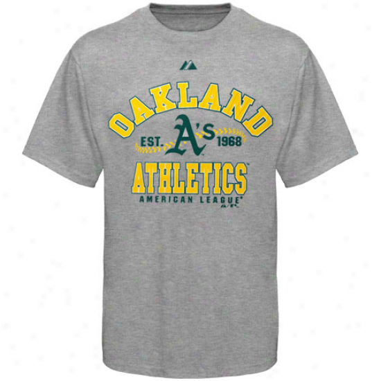 Majestic Oakland Athletics Youth Ash Dial It Up T-shirt