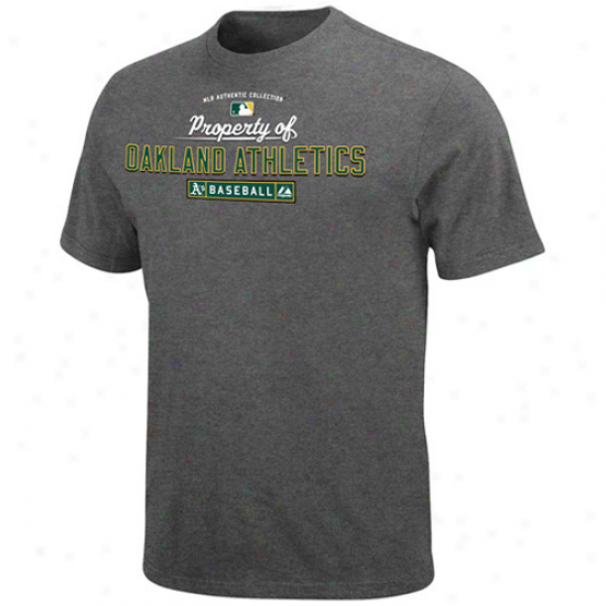 Majestic Oakland Gymnastics Young men Charcoal Property Of T-shirt