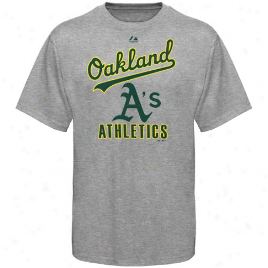 Majestic Oakland Athletics Youth Performance Fan T-shirt - Ash