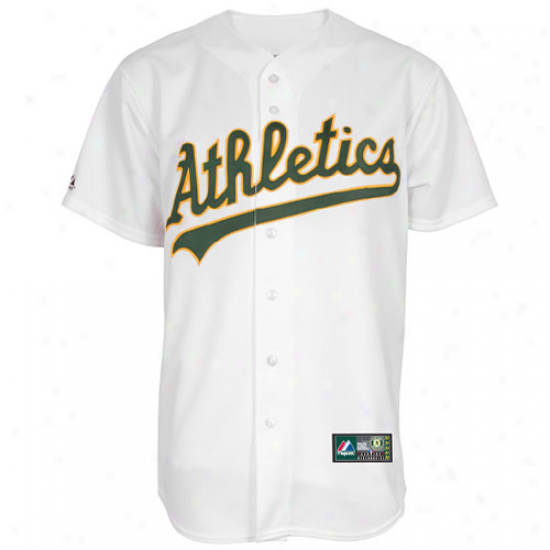 Majestic Oakland Athletif Youth Replica Jersey - White