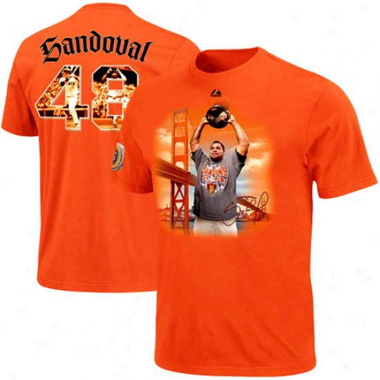 Majestic Paboo Sando\/al San Francisco Giants Signature Series T-shirt - Orange