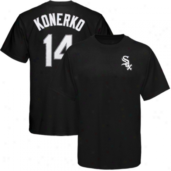 Majestic Paul Konerko Chicago White Sox Youth #14 Player T-shirt - Black