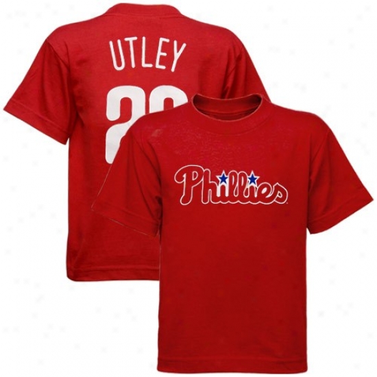 Majestic Philadelphia Phillies #26 Chase Utley Preschool Red Player T-shirt