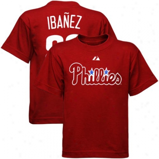 Majestic Philadelphia Phillies #29 Raul Ibanez Toddler Red Player T-shirt