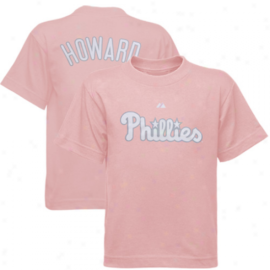 Majestic Philadelphia Phillies #6 Ryan Howard Navy Blue Stars & Stripes Player T-shirt