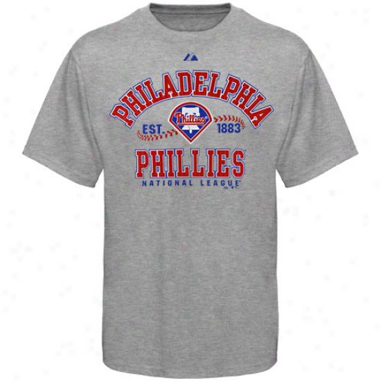 Majestic Philadelphia Phillies Ash Dial It Up T-shirt