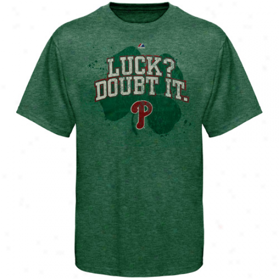 Majestic Philadelphia Phillies Four Leaf Luck T-shirt - Green