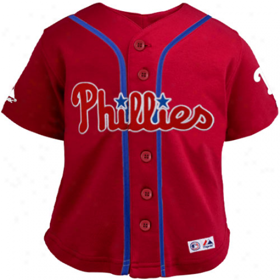 Majestic Philadelphia Phillies Infant Closehole Msh Jersey - Red