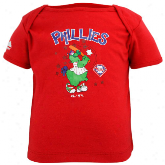 Majestic Philadelphia Phillies Babe Red Grand Slam Mascot T-shirt