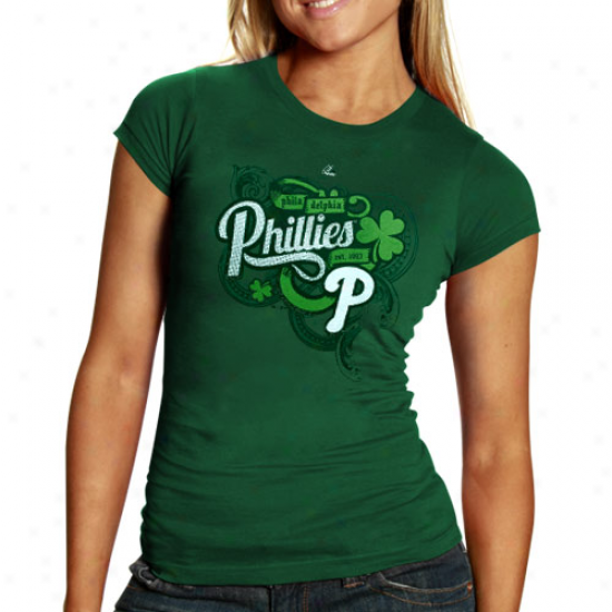 Majestic Philadelphia Philoies Loving My Luck T-shirt - Green