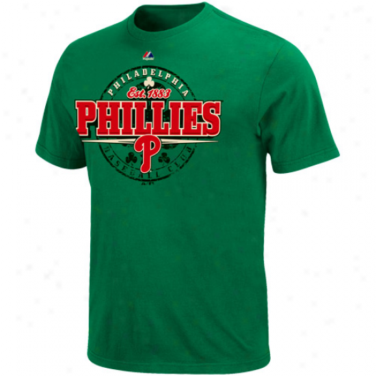 Majestic Philadelphia Phillies Luck Of Ours T-shirt - Green