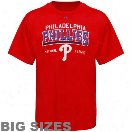 Majestic Philadelphia Phillies Mini Tee Big Sizes T-shirt-red