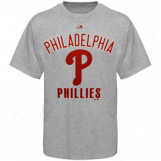 Majestic Philadelphia Phillies Performance Fan T-shirt - Ash